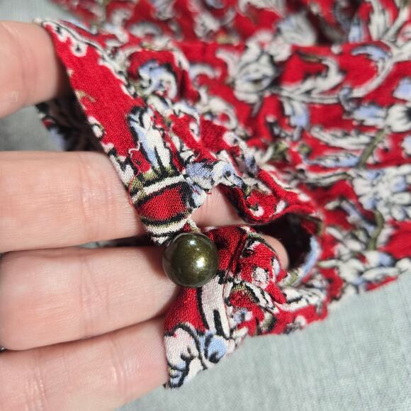 Feather Bone Wom Sz 4 Anthropologie Corset Waist Boho Piratecore Hippie Blouse - Picture 6 of 12